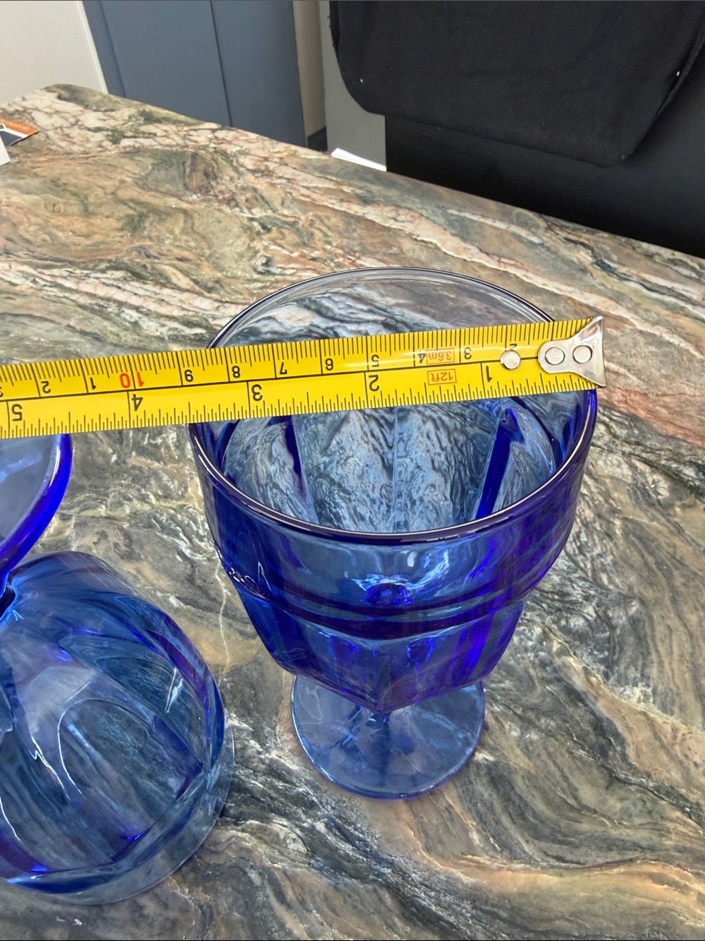 Libbey Cobalt Blue Stemmed Glasses - Set of Two - Picture 5 of 5
